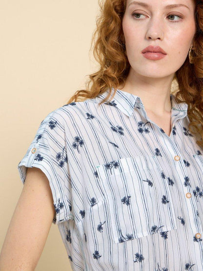 Ellie Stripe Embroidered Shirt