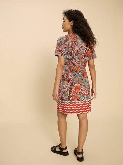 White Stuff Tammy Cotton Printed Jersey Dress