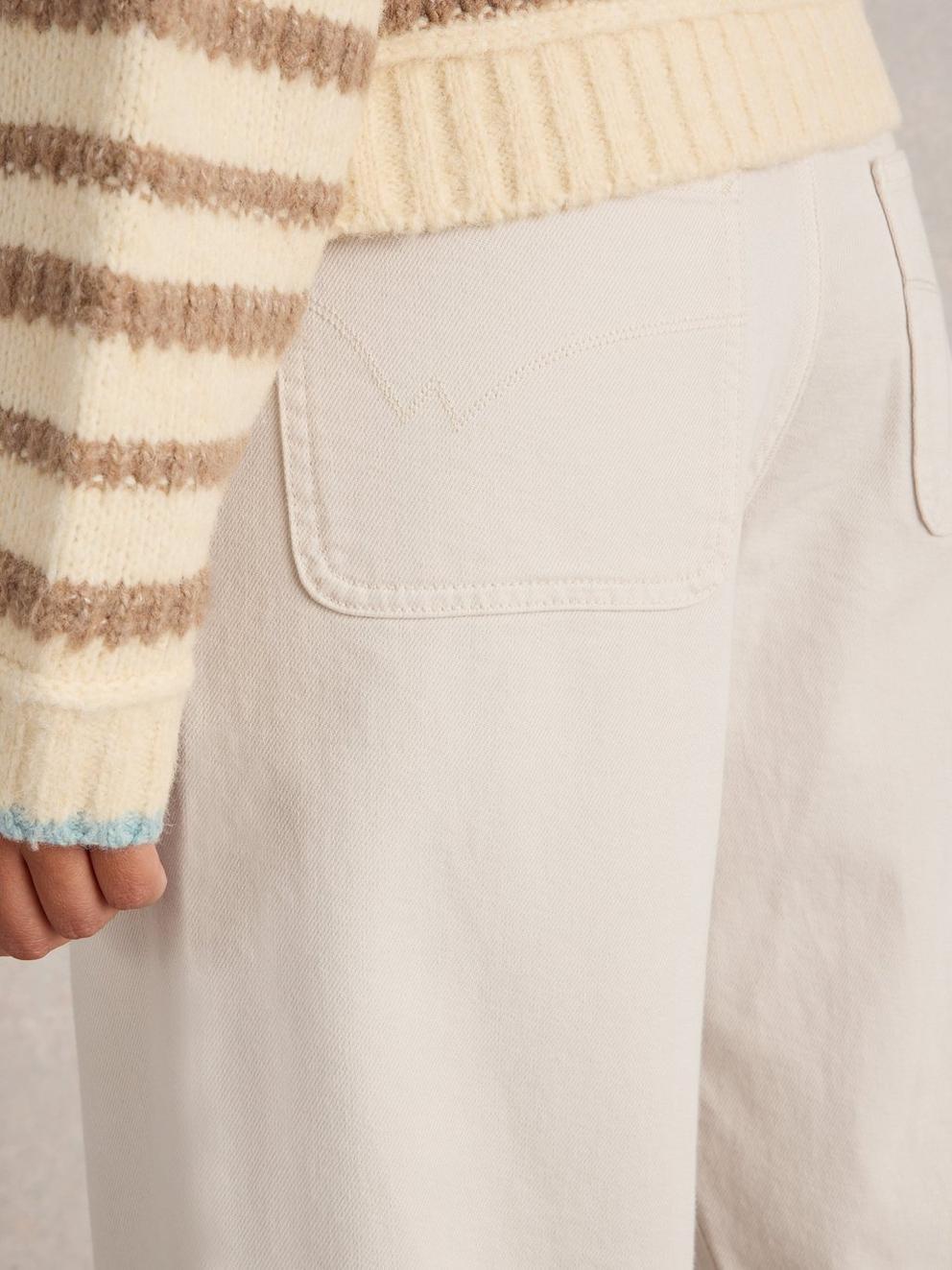 White Stuff Tia Cropped Wide Leg Jean-Trouser-White finn