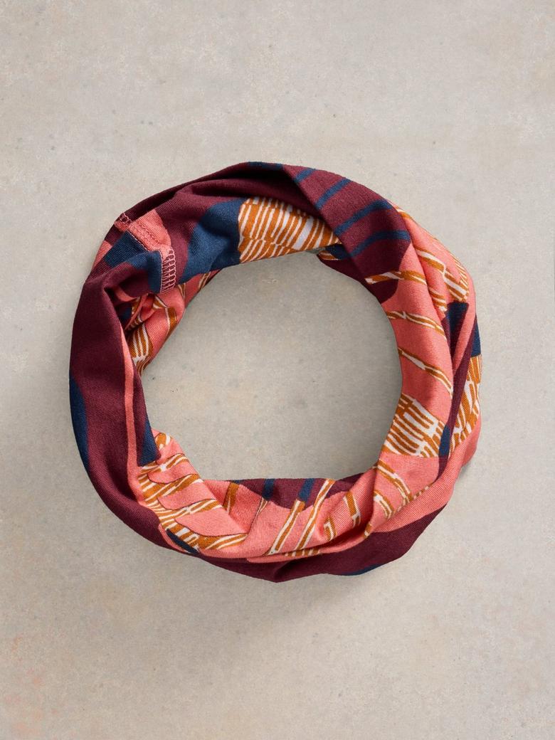 White Stuff Versatile Jersey neck Roll scarf-White finn