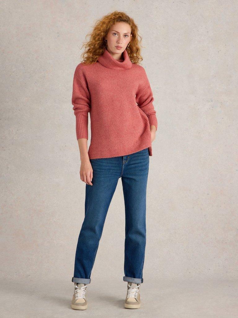 White Stuff Lovely Rib Jumper-White finn
