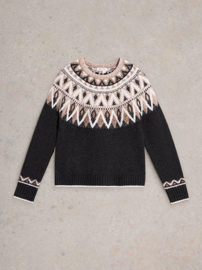 White Stuff Mono Fairisle Jumper