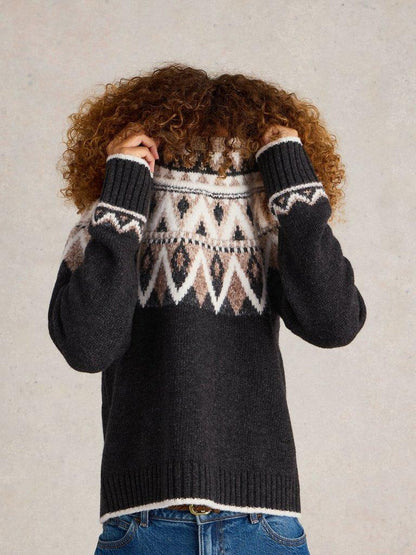 White Stuff Mono Fairisle Jumper