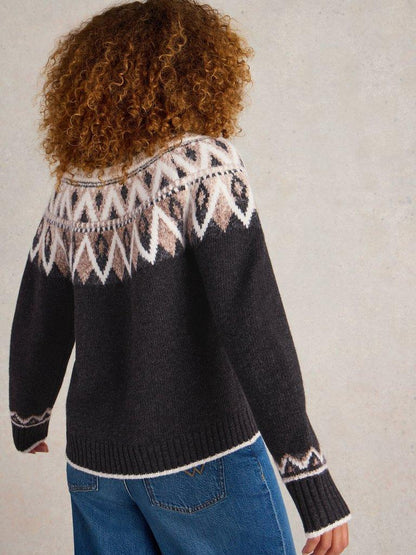 White Stuff Mono Fairisle Jumper