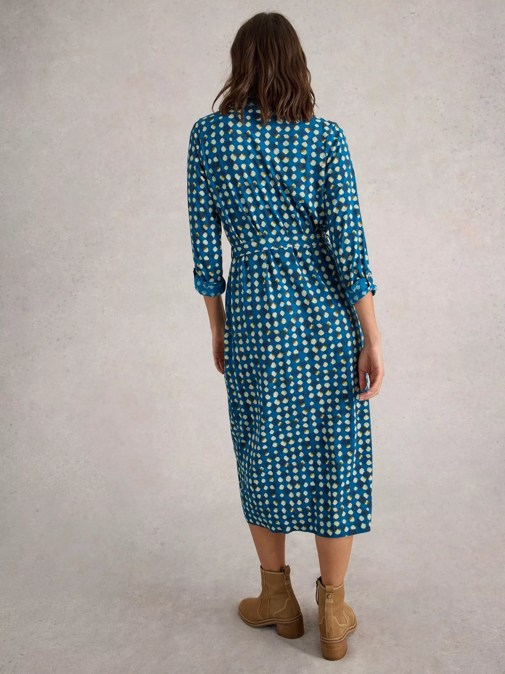 White Stuff Annie Jersey Shirt Dress-White finn