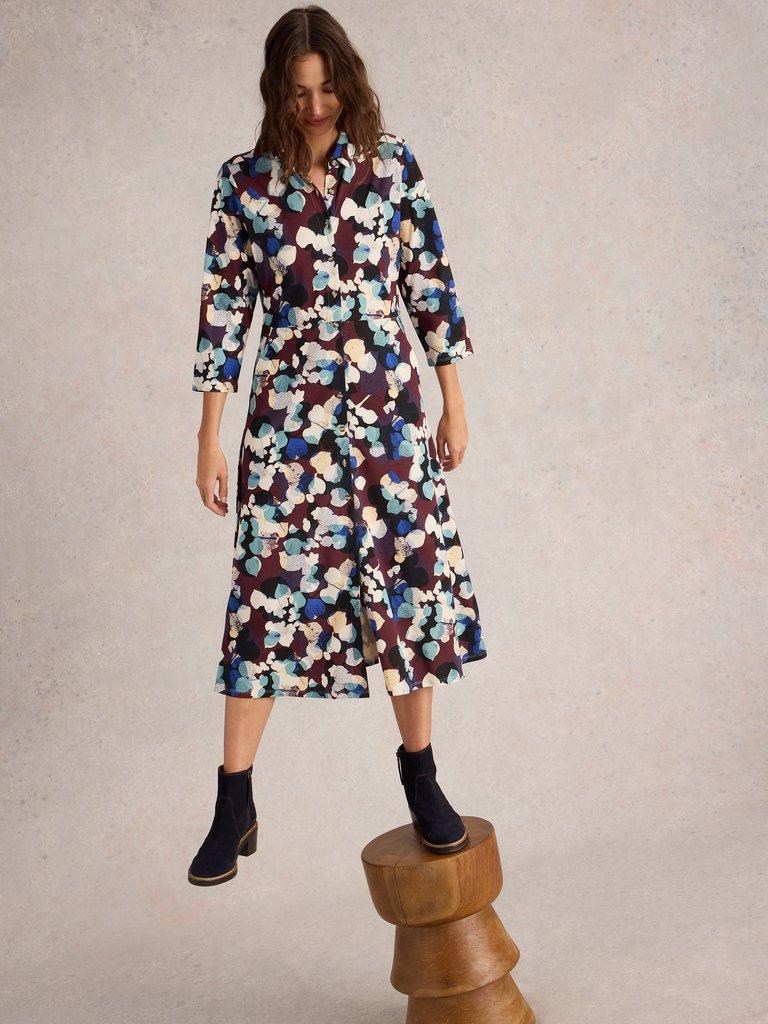 White Stuff Rua Jersey Midi Dress-White finn