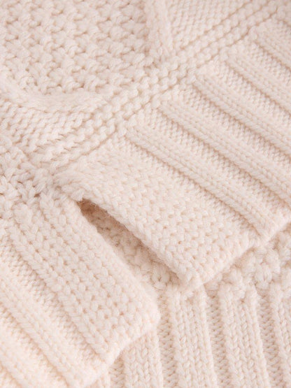 White Stuff Patchwork Cable Jumper