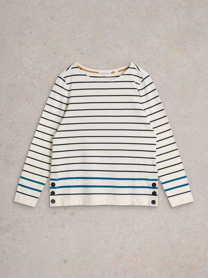 White Stuff Willow Stripe Long Sleeve Top