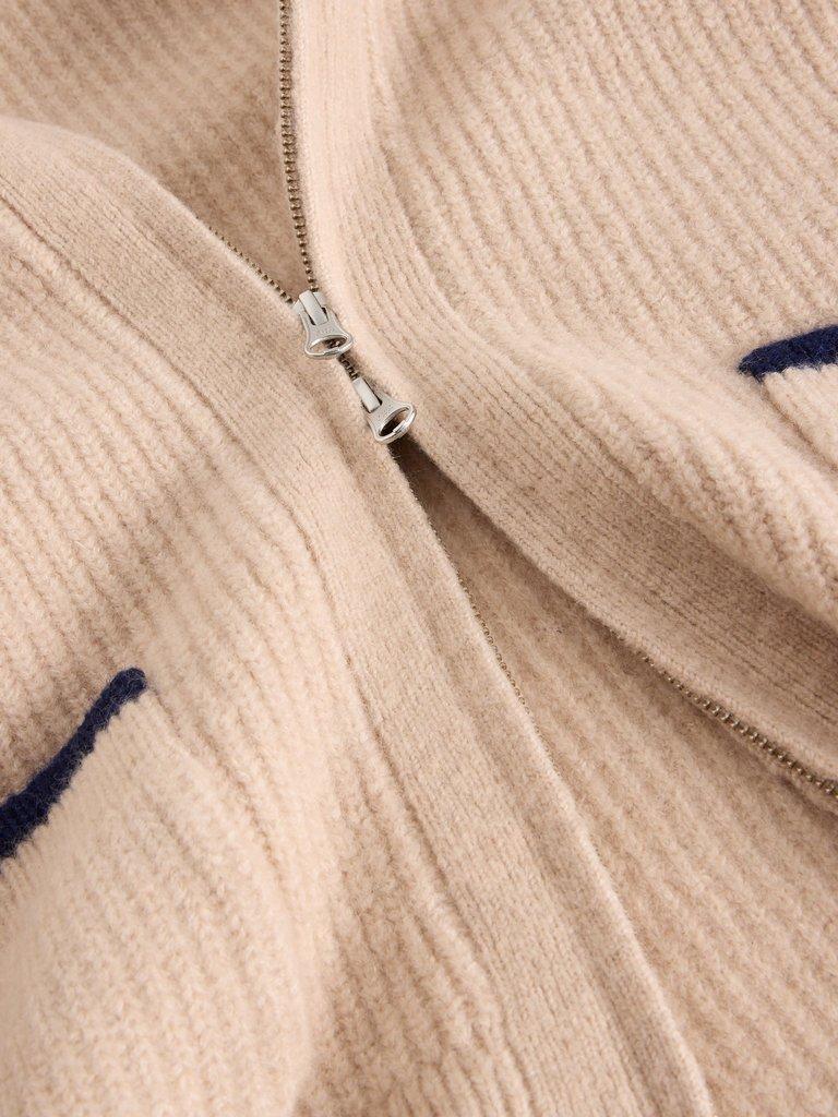 White Stuff Betty Zip Through Bomber-White finn