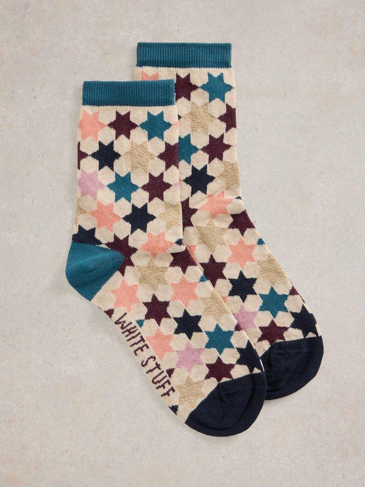 White Stuff Star Ankle Sock