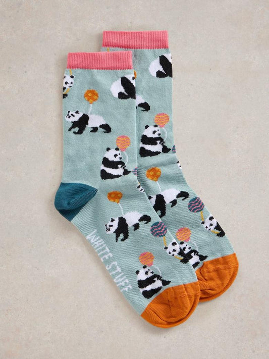 White Stuff Party Panda Ankle Sock