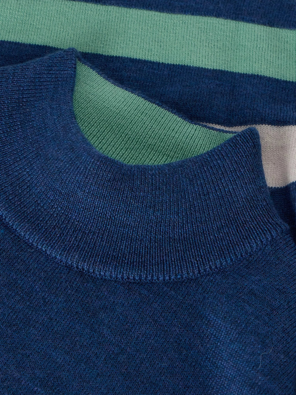 White Stuff Roll Neck Merino Jumper-White finn