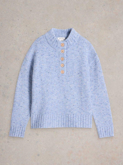 White Stuff Bella Button Jumper Blue