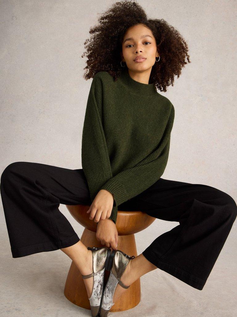 White Stuff Carli High Neck Jumper-White finn