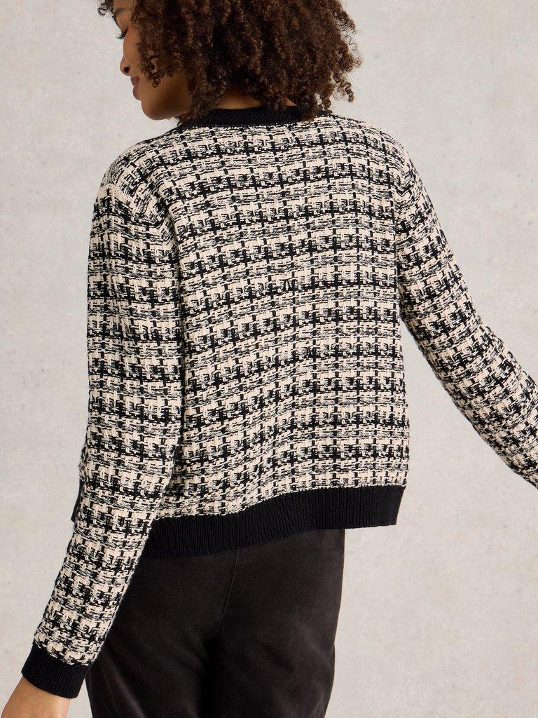 White Stuff Kelly Cardigan Black Multi-White finn
