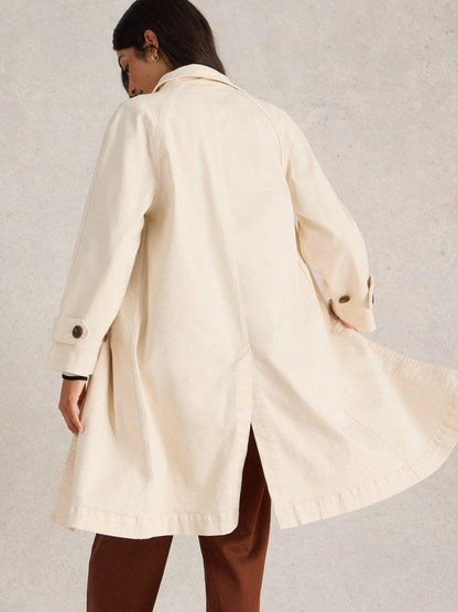 White Stuff Oakleigh Denim Coat-White finn