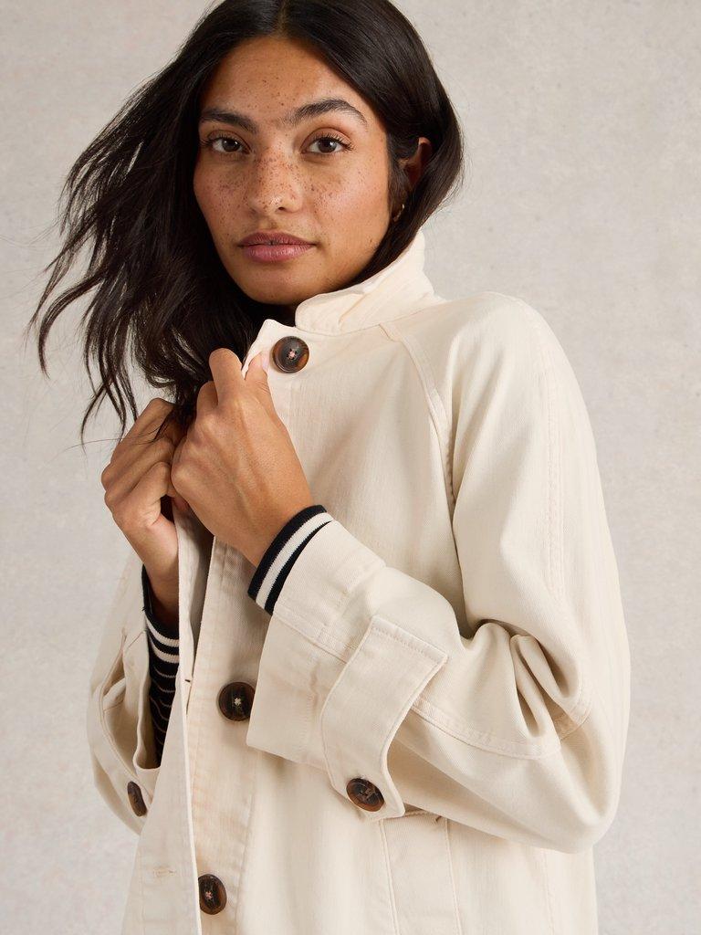 White Stuff Oakleigh Denim Coat-White finn