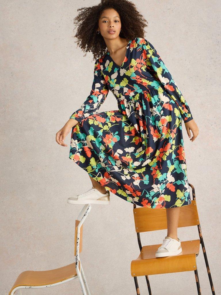 Leah Jersey Dress-White finn