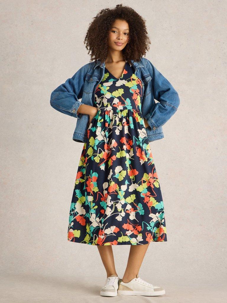 Leah Jersey Dress-White finn