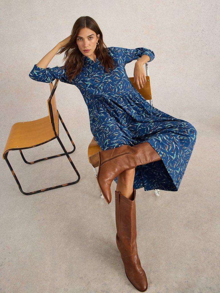 White Stuff Rylee Jersey Shirt Dress-White finn