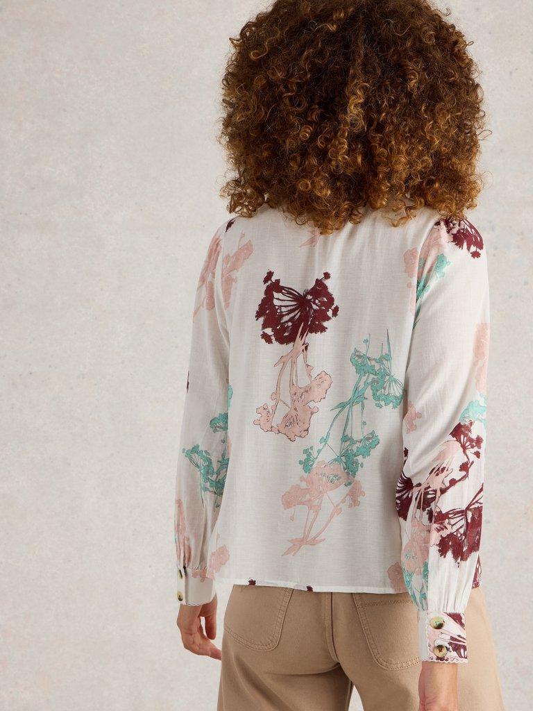 White Stuff Pauline Frill Neck Top-White finn