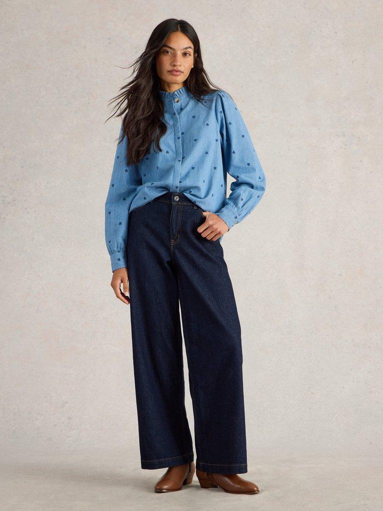 White Stuff Pauline Embroidered Top-White finn