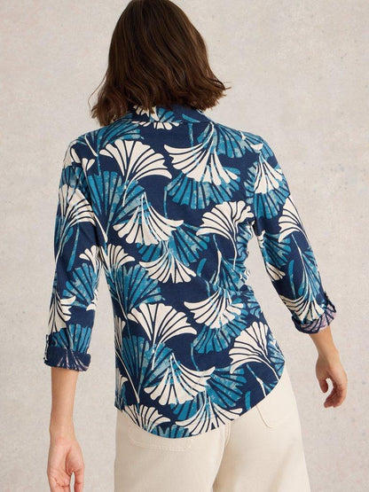 White Stuff Annie Jersey Shirt-White finn