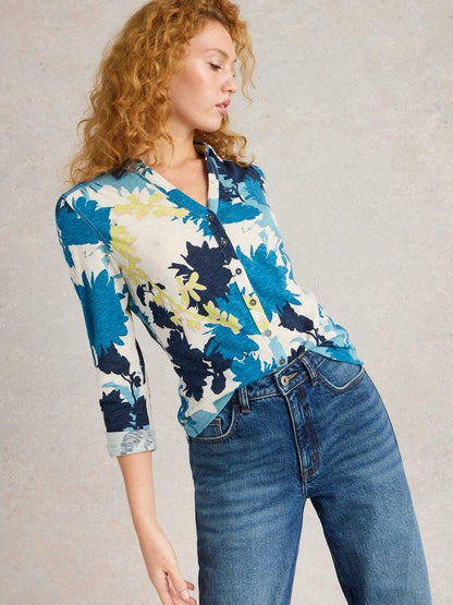 White Stuff Annie Jersey Shirt-White finn