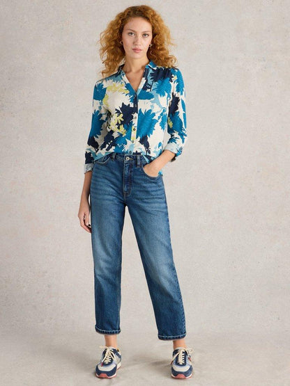 White Stuff Annie Jersey Shirt-White finn
