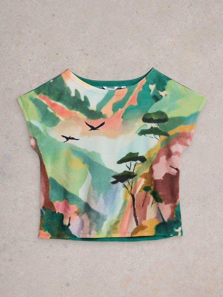 White Stuff Canyon Woven Mix Tee-White finn