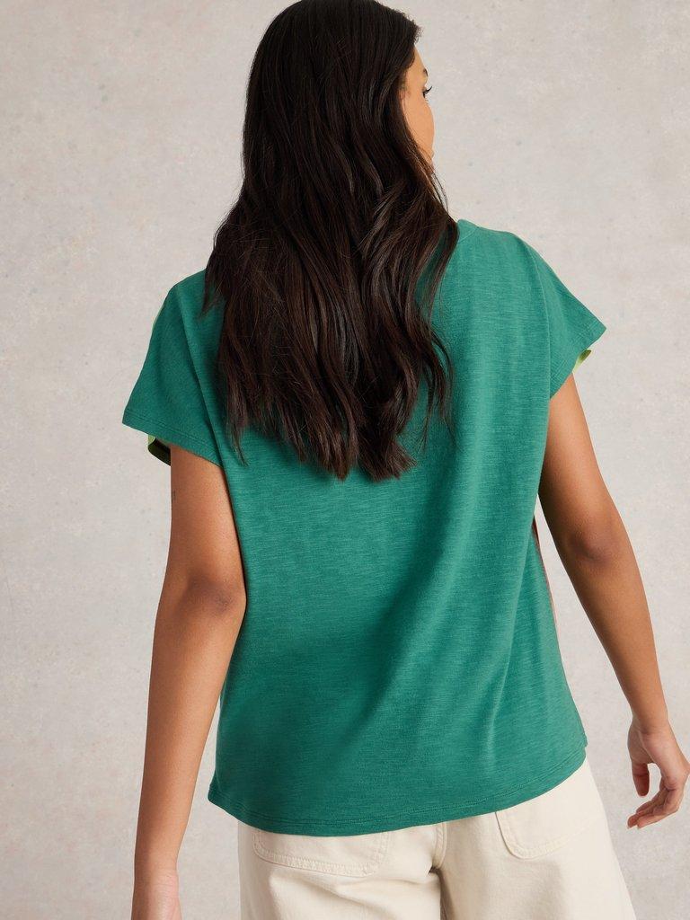 White Stuff Canyon Woven Mix Tee-White finn