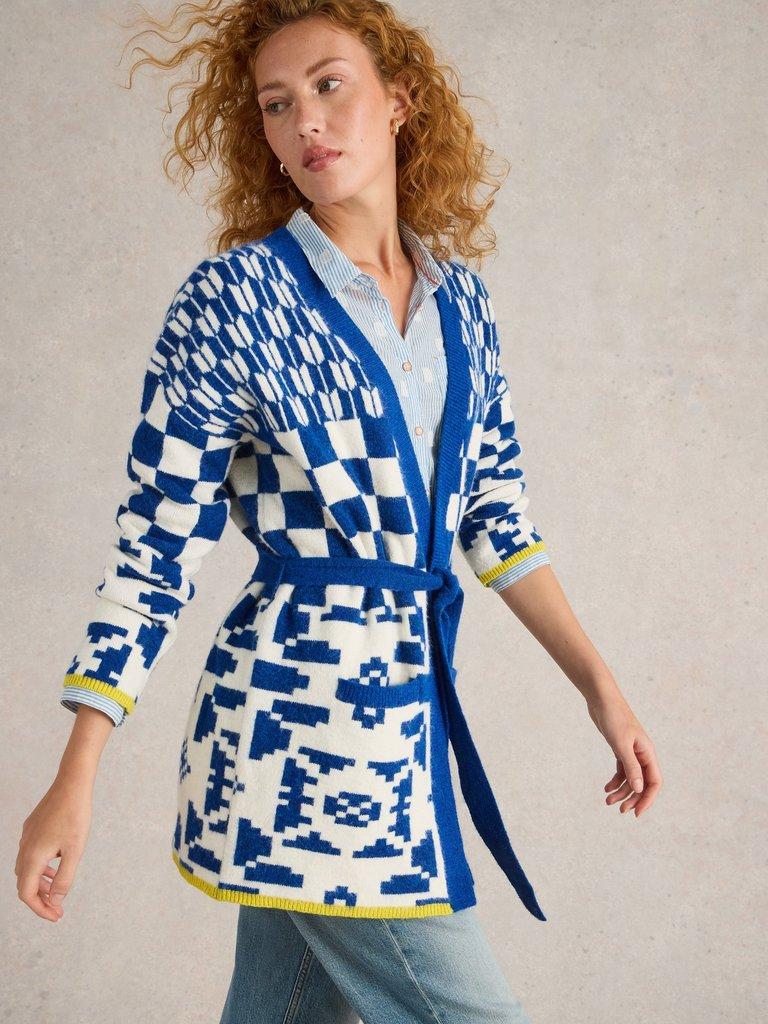 White Stuff Geo Mix Cardi-White finn