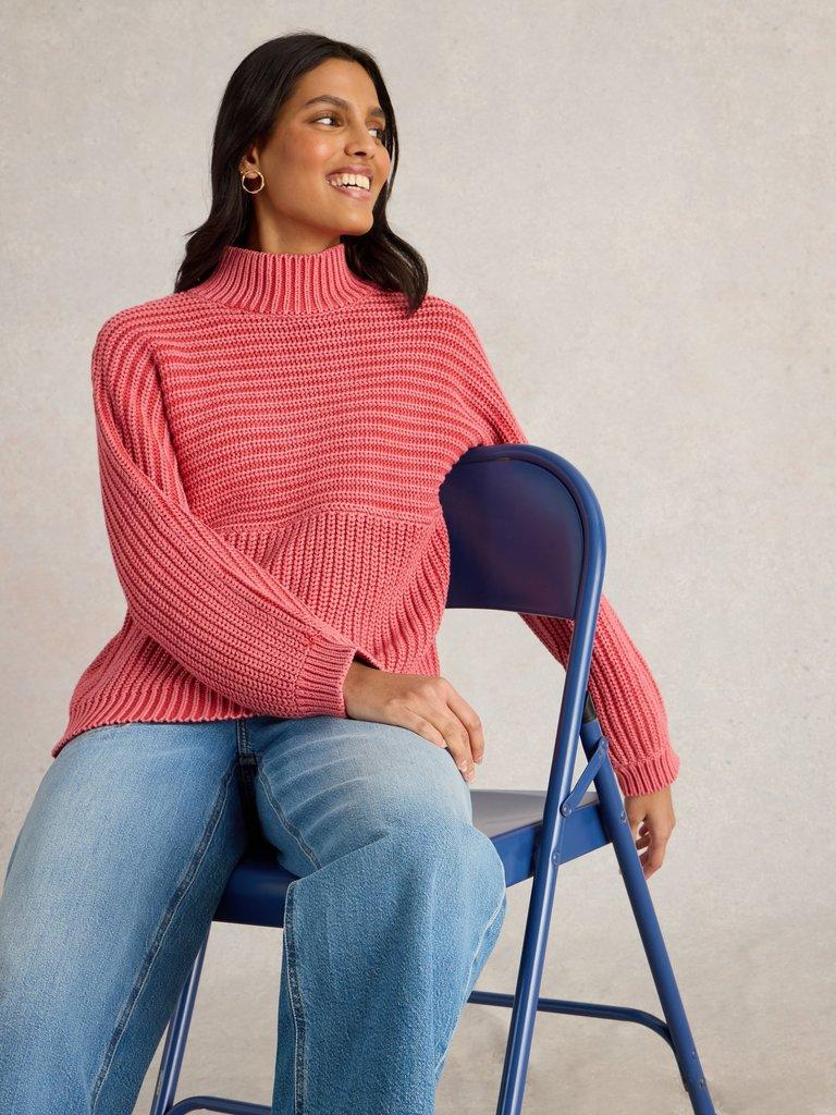 White Stuff Marley Mix Cotton Jumper-White finn
