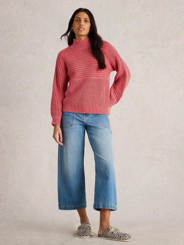 White Stuff Marley Mix Cotton Jumper-Knitwear-White finn