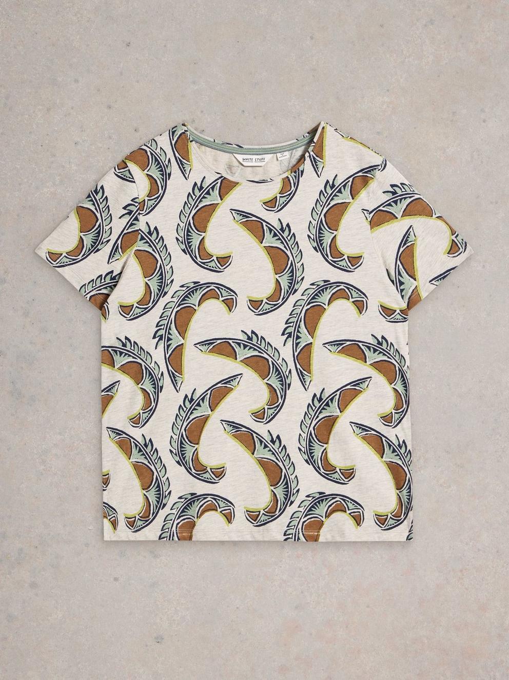 White Stuff Abbie Short Sleeve Crew Neck Tee-Shirts & Tops-White finn