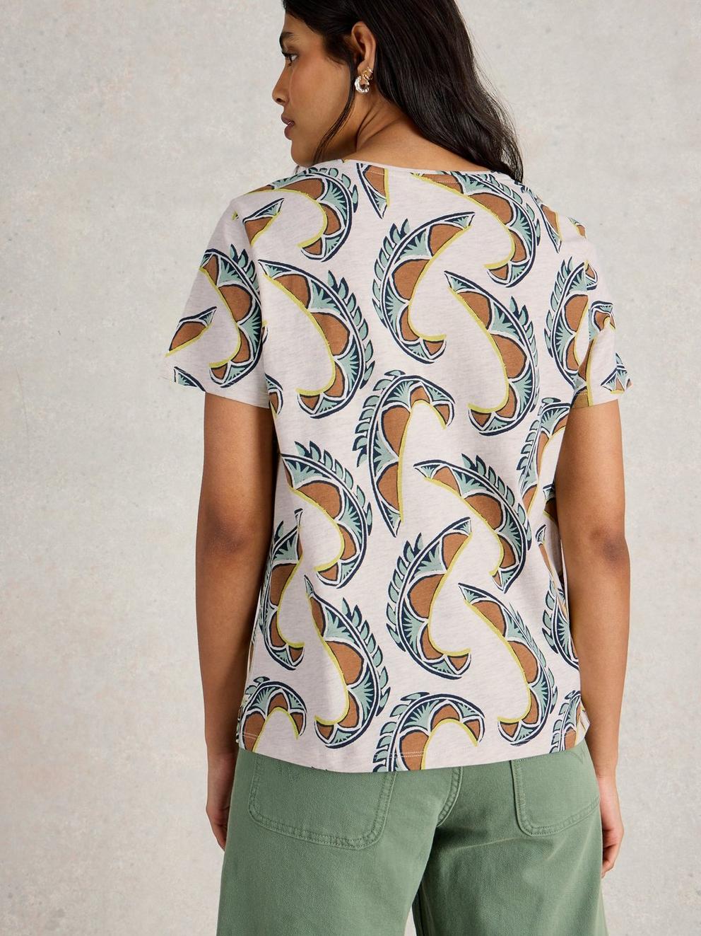 White Stuff Abbie Short Sleeve Crew Neck Tee-Shirts & Tops-White finn