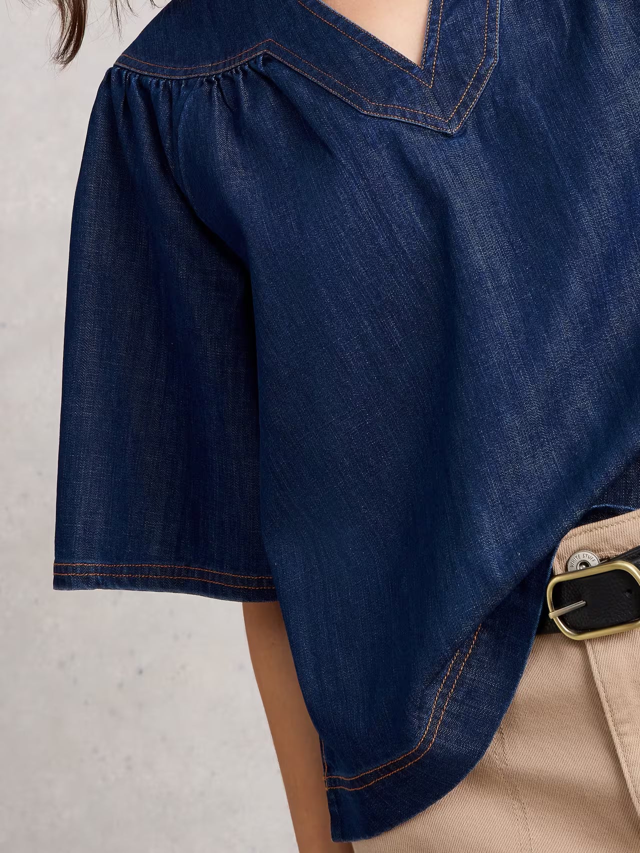 White Stuff Leo Denim Top