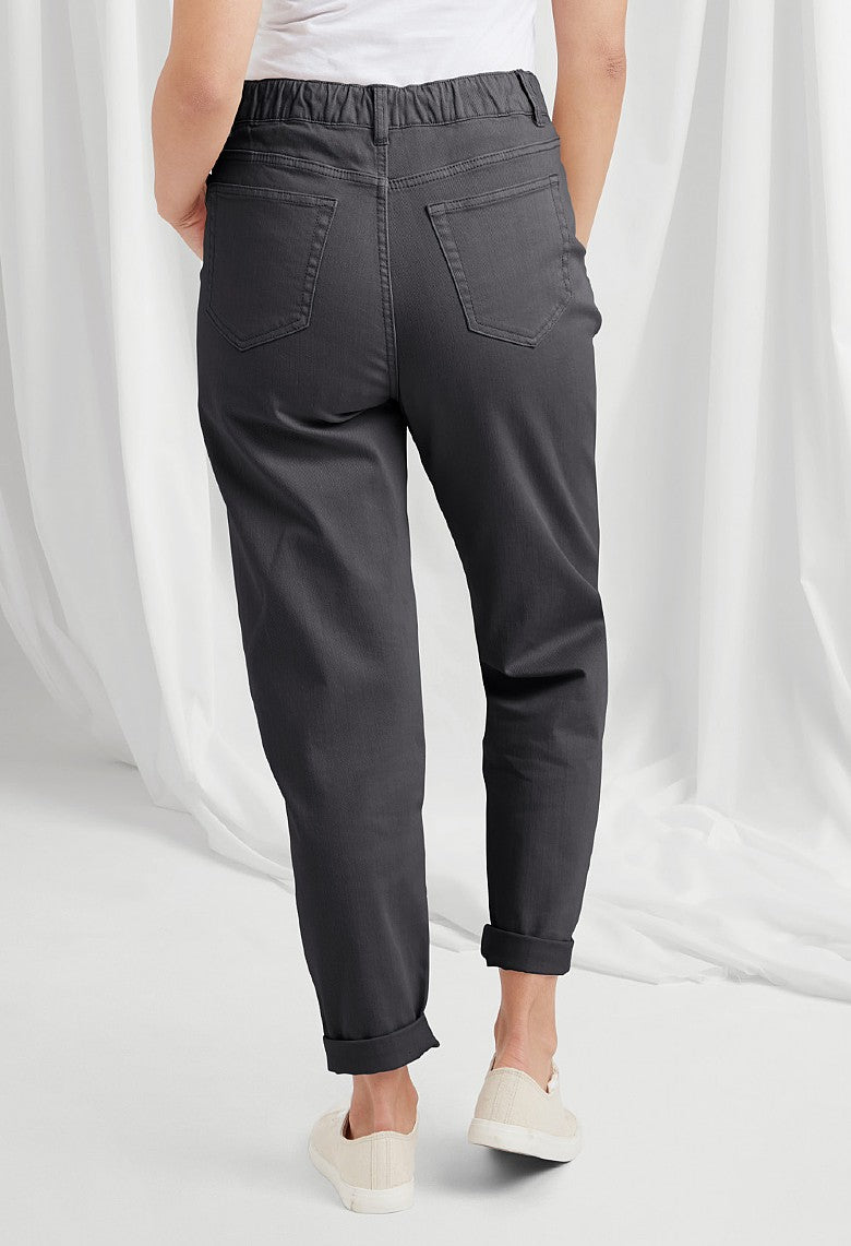 Adini Indra Stretch Twill Trouser - Charcoal