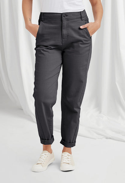 Adini Indra Stretch Twill Trouser - Charcoal