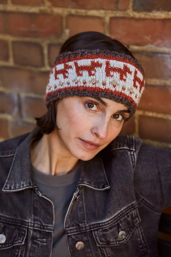 Pachamama Walking The Dog Headband-White finn