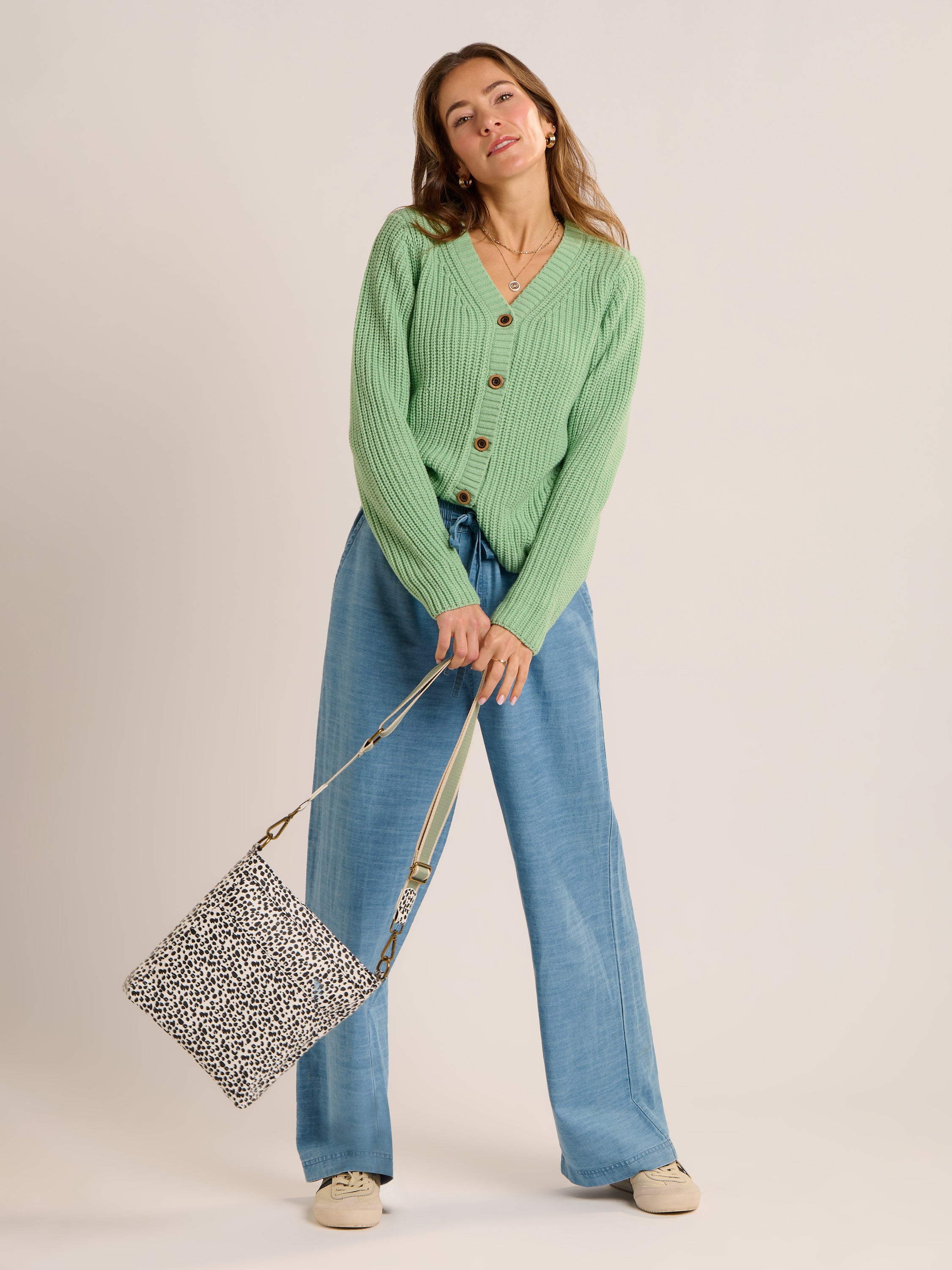 Brakeburn Sierra Spot Cross Body Bag-Brakeburn-White finn