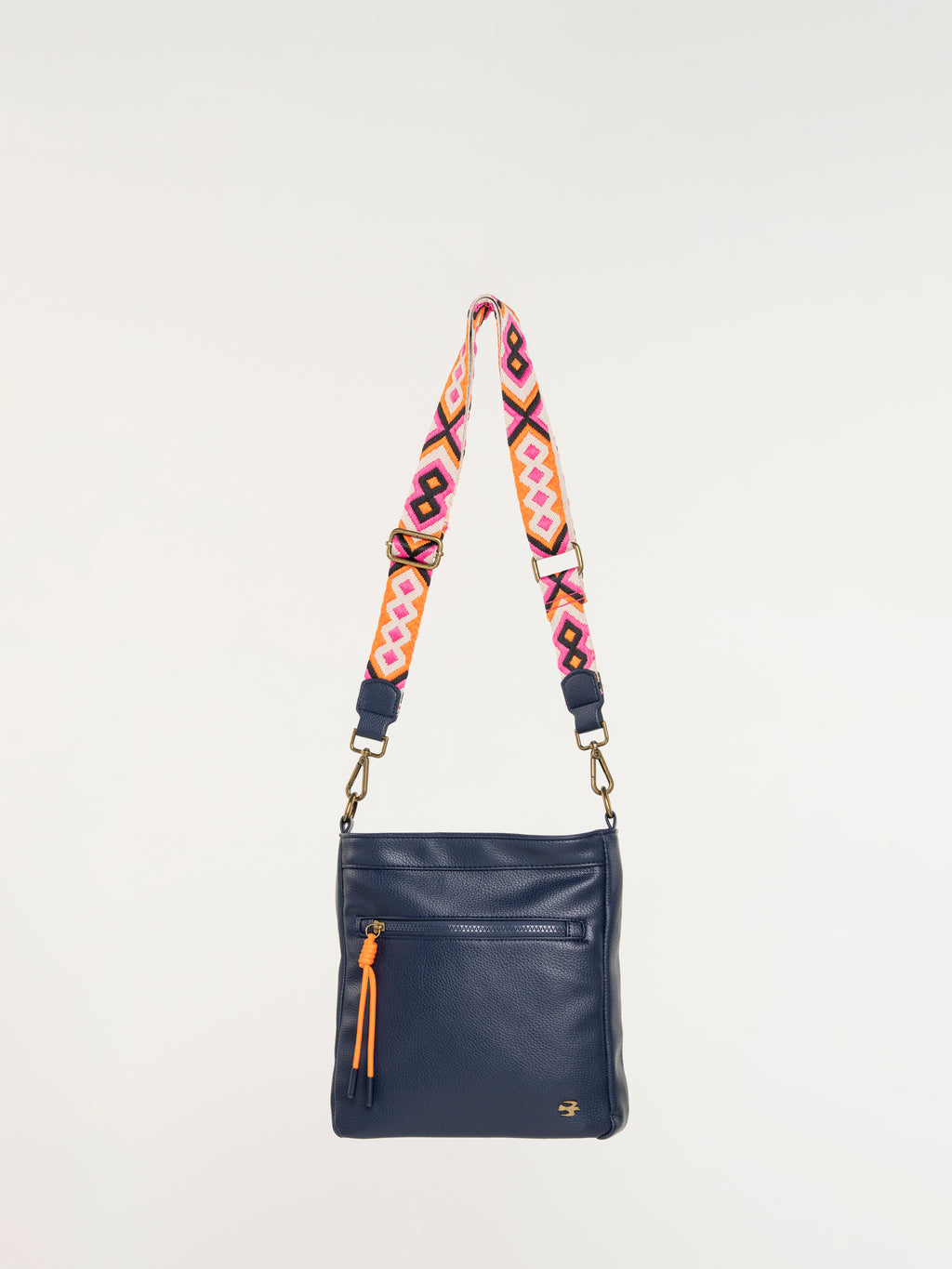 Brakeburn Sierra Navy Cross Body Bag-Brakeburn-White finn