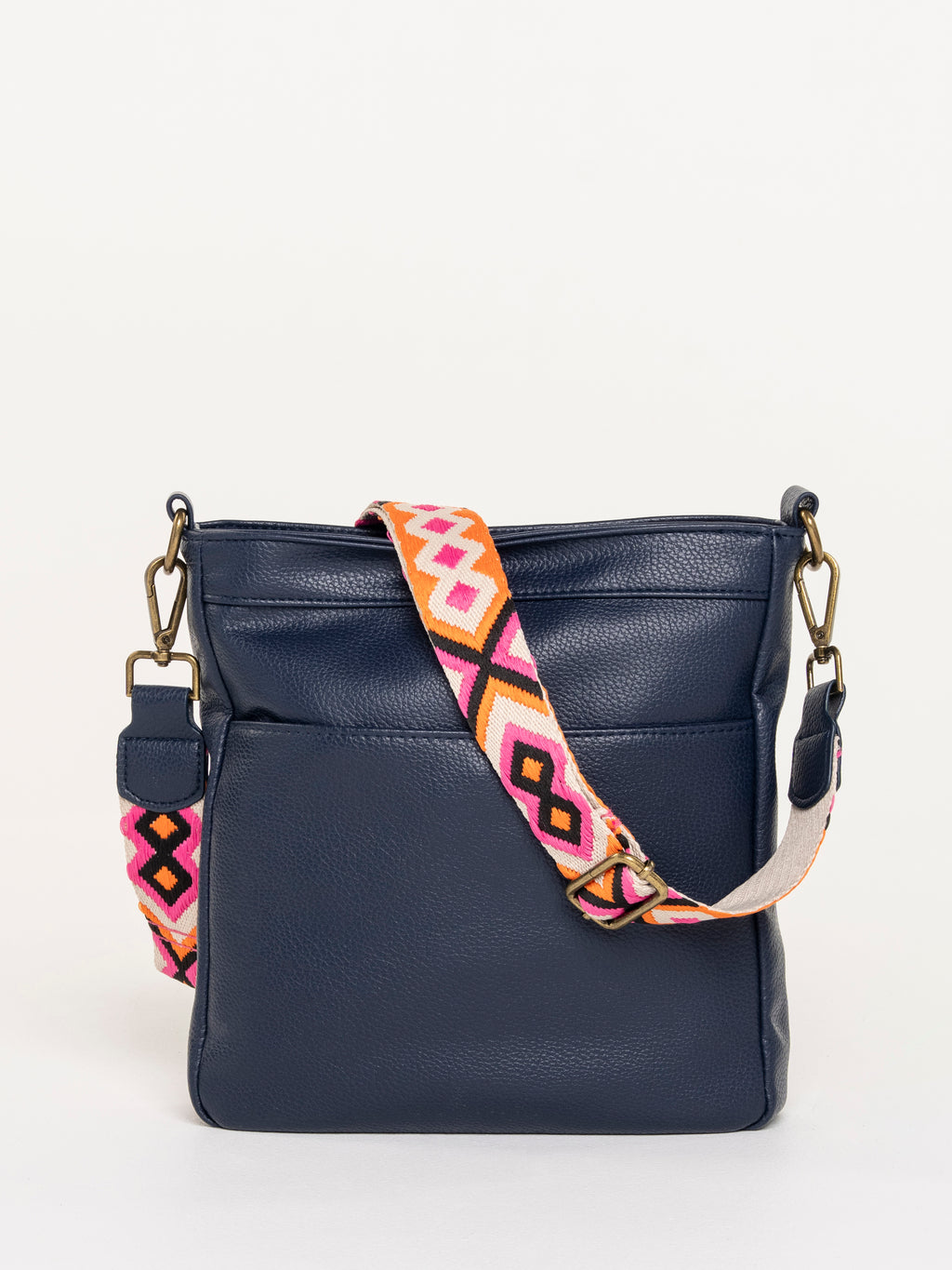 Brakeburn Sierra Navy Cross Body Bag-Brakeburn-White finn