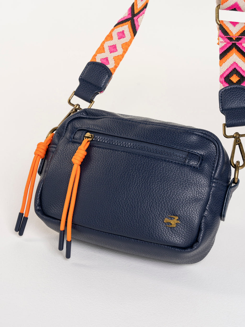 Brakeburn Sabine Navy Box Cross Body-Brakeburn-White finn