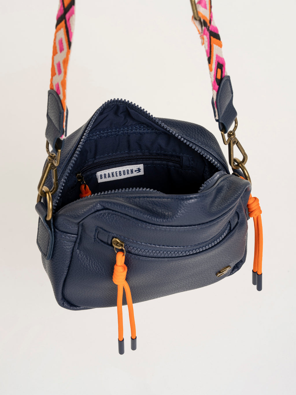 Brakeburn Sabine Navy Box Cross Body-Brakeburn-White finn