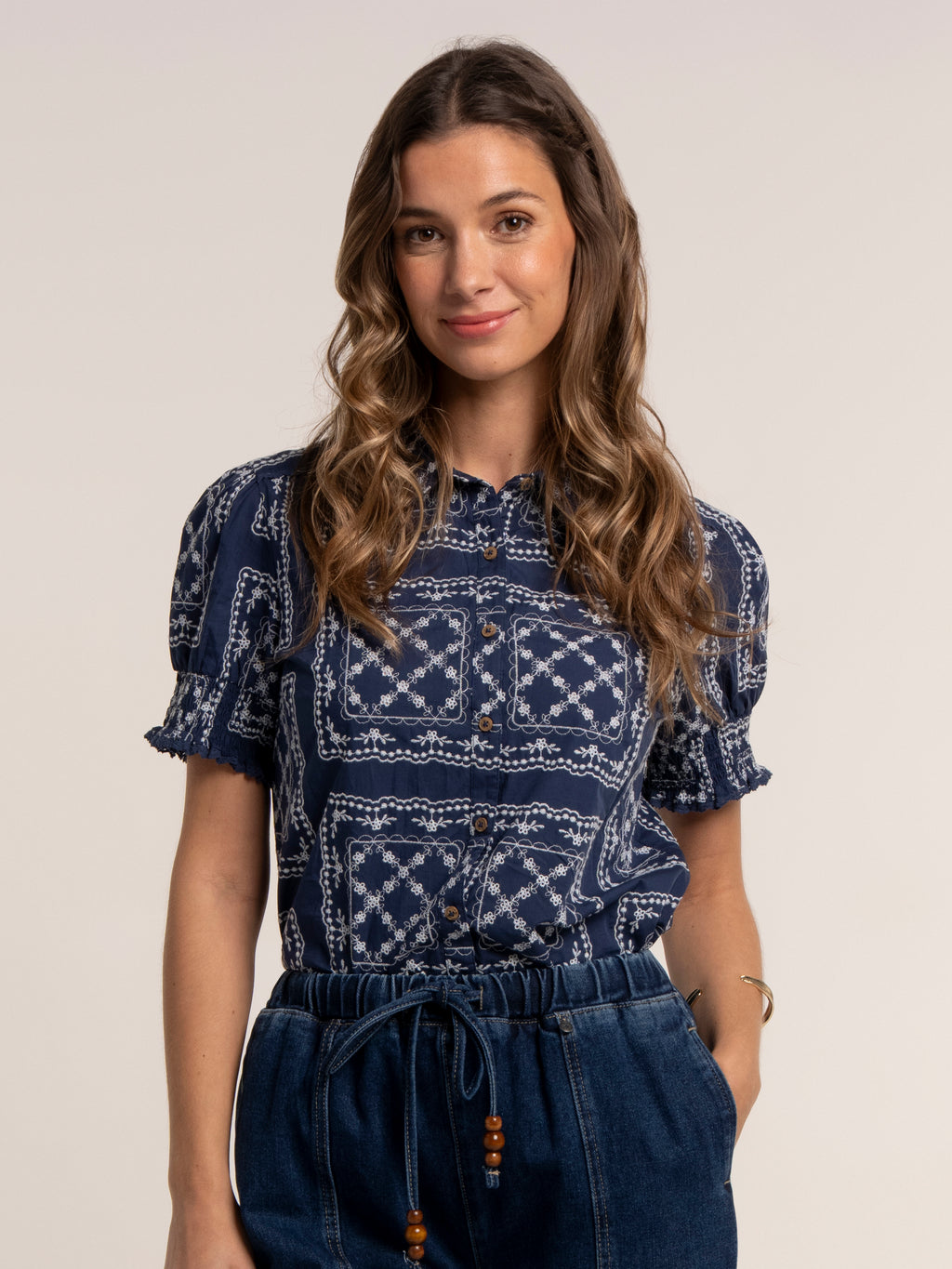 Brakeburn Marine Blouse-Brakeburn-White finn