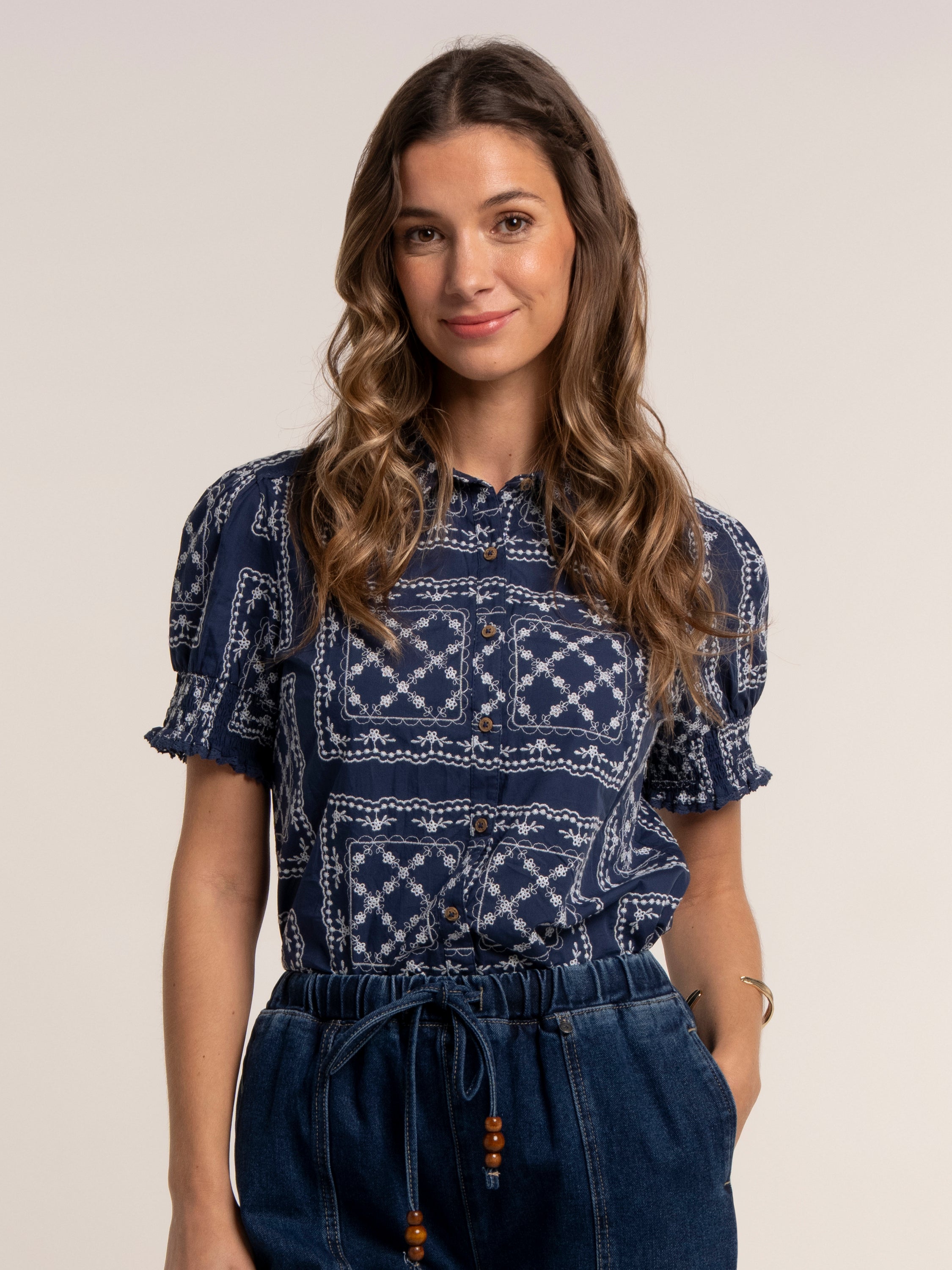 Brakeburn Marine Blouse-Brakeburn-White finn