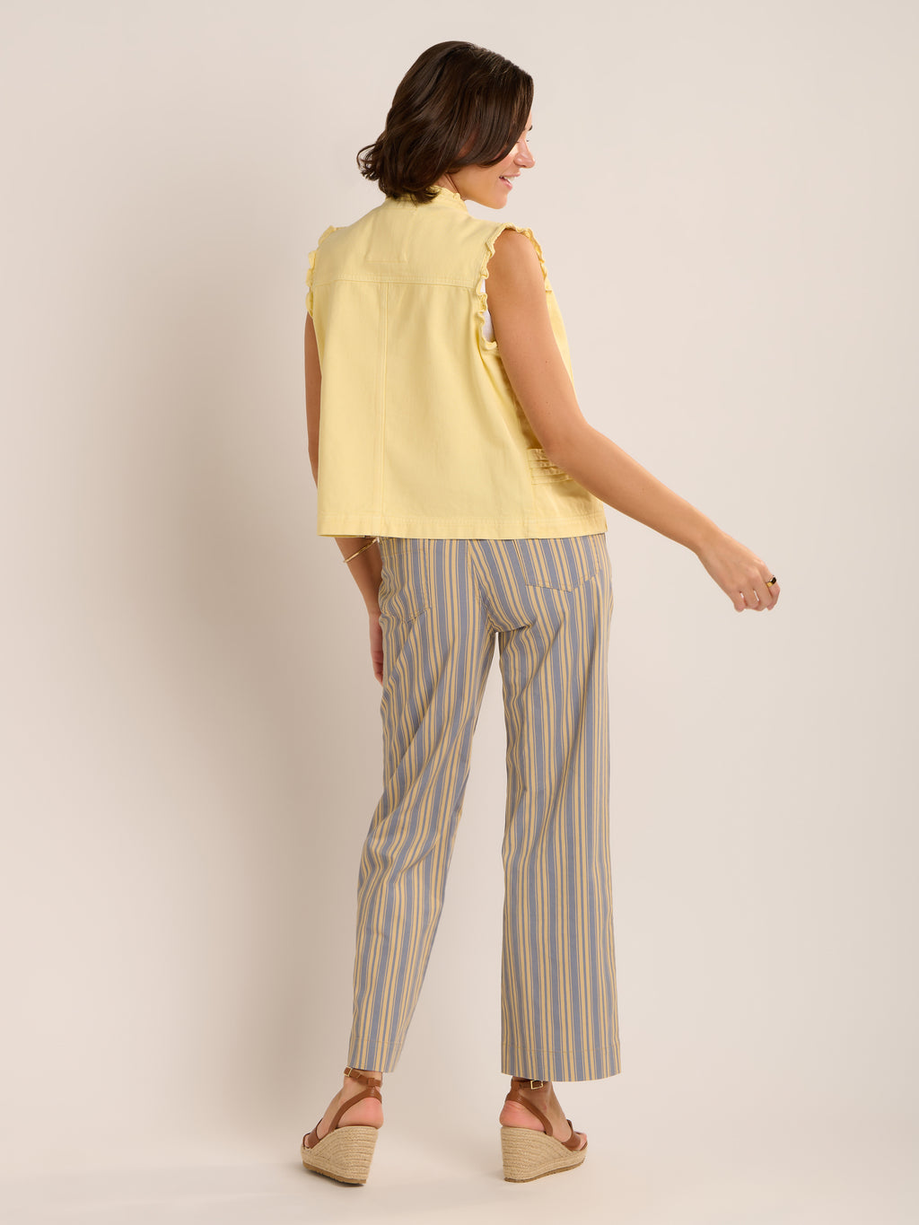 Brakeburn Mariposa Waistcoat-Brakeburn-White finn