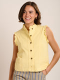 Brakeburn Mariposa Waistcoat-Brakeburn-White finn
