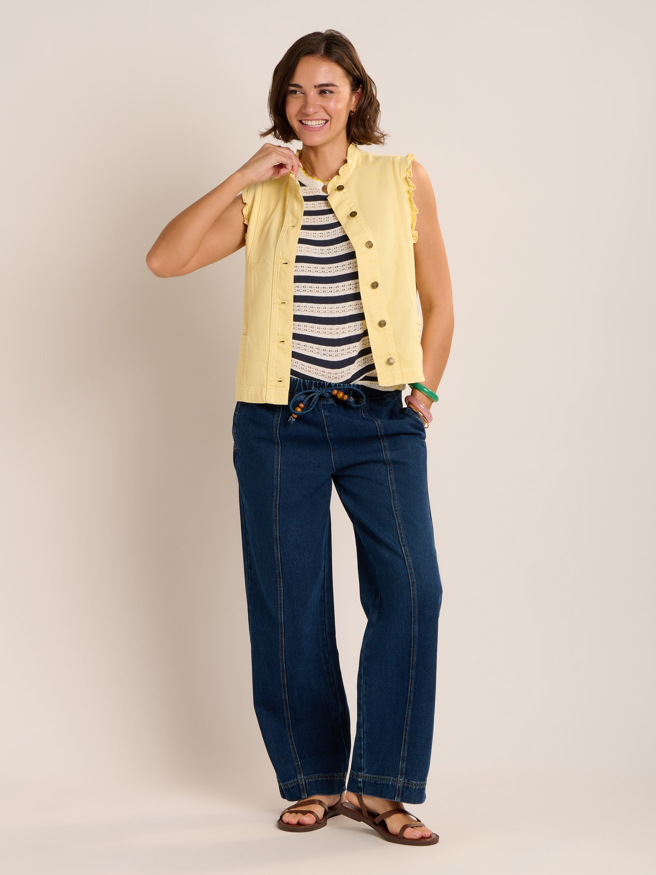 Brakeburn Mariposa Waistcoat-Brakeburn-White finn